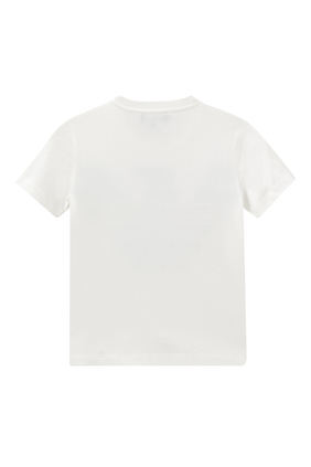 Cotton Three Eagle Motif T-Shirt